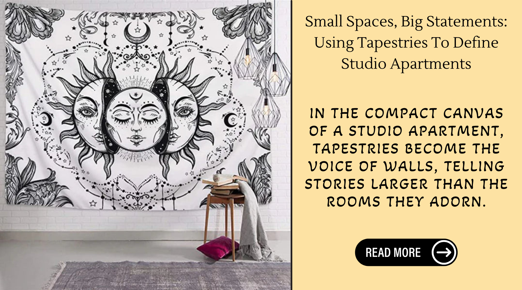 Small Spaces, Big Statements: Using Tapestries To Define Studio Apartments