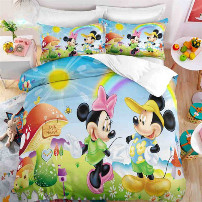 Mickey Minnie Themed Bedding Set