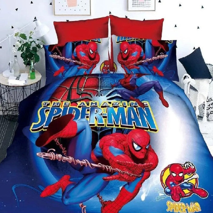 Spider Man Printed Bedding Set