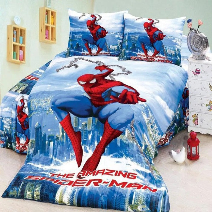 Spider Man Printed Duvet Bedding Set