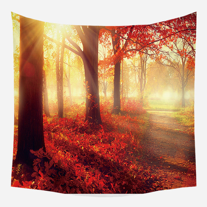 Autumn Trees Tapestry Wall Hanging Tapis Cloth