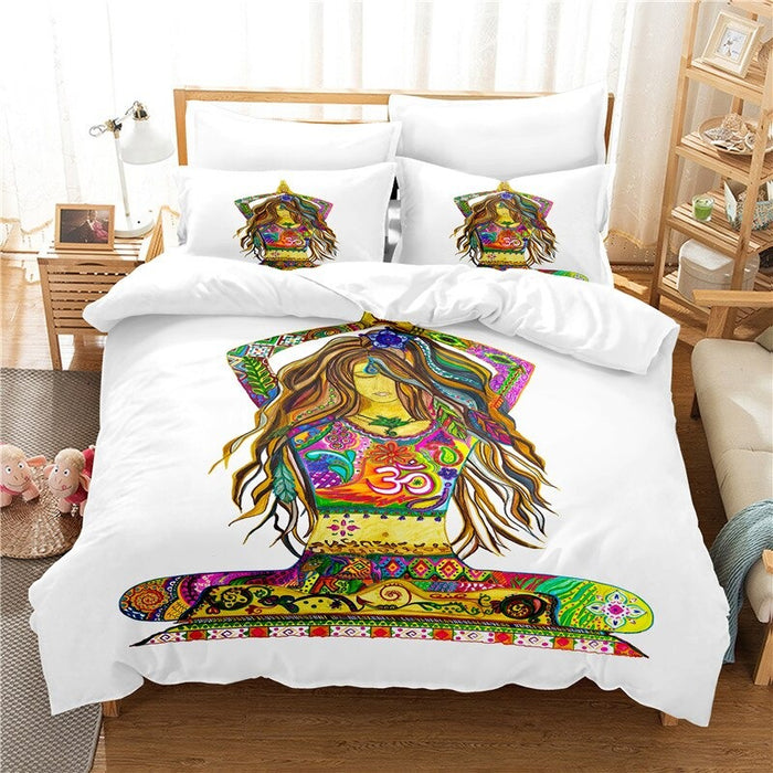Acrylic Artwork Digital Printed Bedding Set