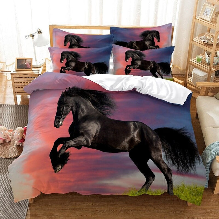 3D Horse Print Bedding Set