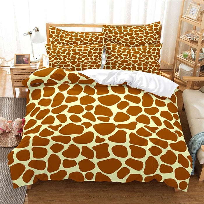Leopard Pattern Duvet Cover & Pillowcase Complete Set