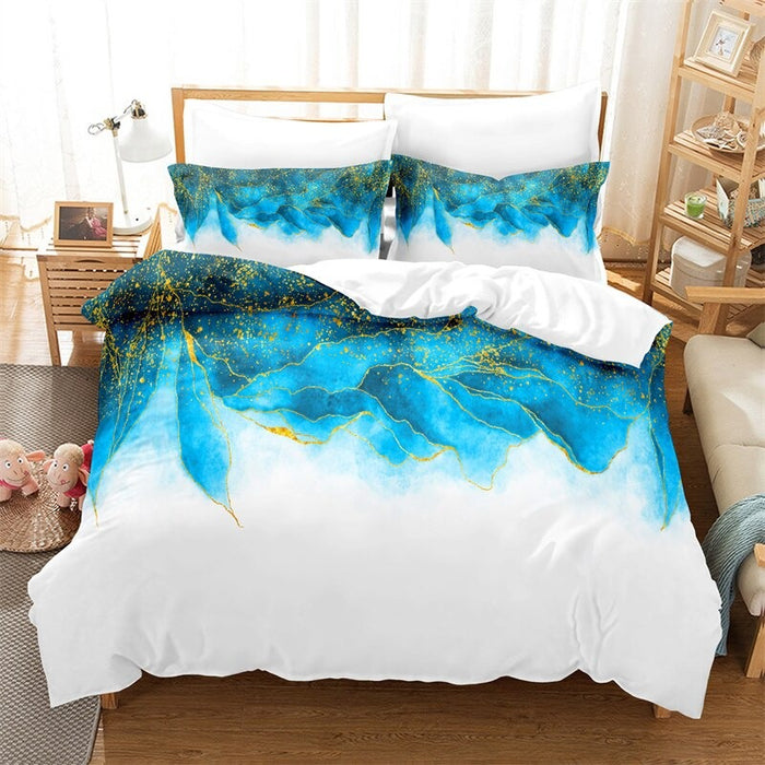 Marble Duvet Cover And Pillowcase Bedding Set