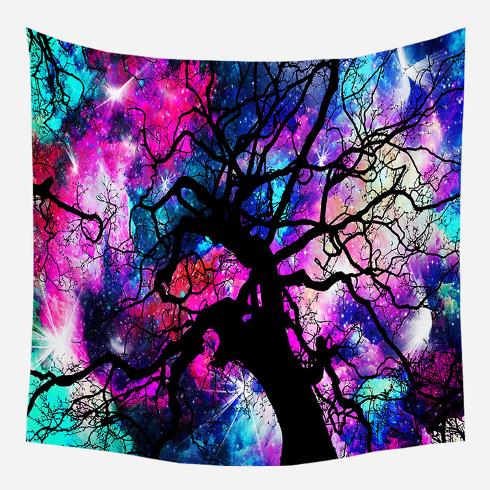 Original Neon Color Tree Tapestry Wall Hanging Tapis Cloth