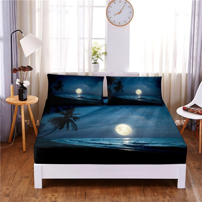 Moonlight Digital Printed 3pc Polyester Bedding Set