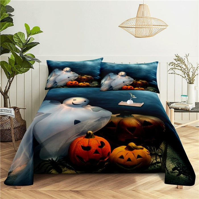 Halloween Pumpkin Print Bedding Set