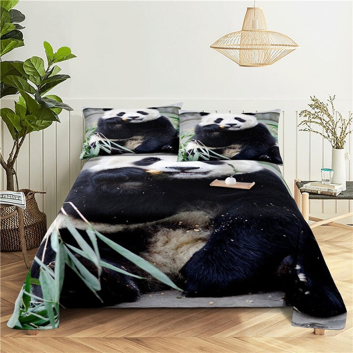 3 Sets Panda Printing Bedding Set