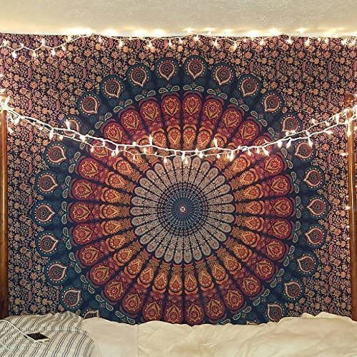 Bohemian Psychedelic Mandala Tapestry Wall Hanging Tapis Cloth