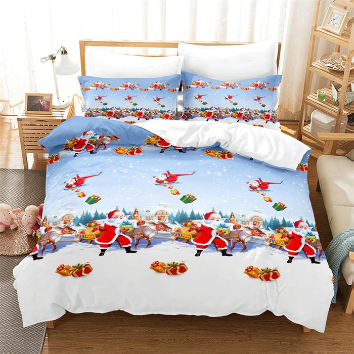 Christmas Pattern Duvet Cover & Pillowcase Complete Set