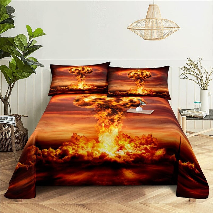 Printed Volcano Bedding Set