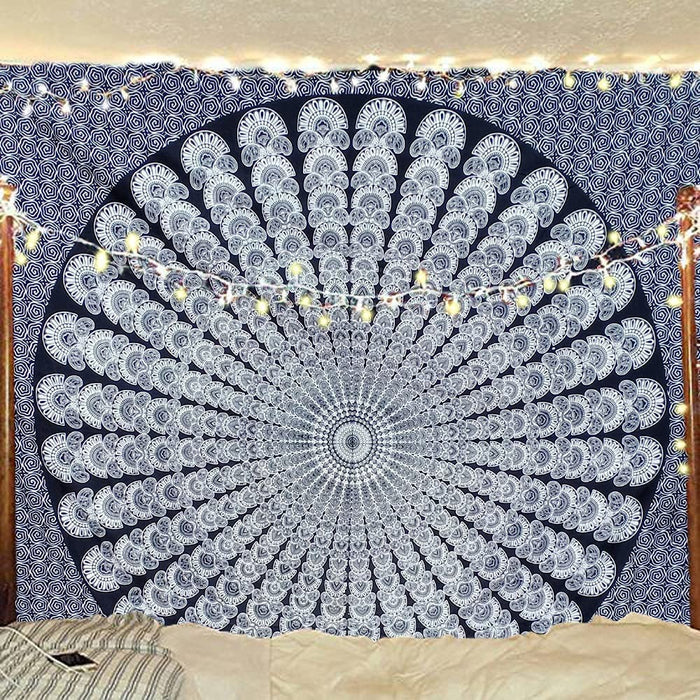 Bohemian Psychedelic Mandala Tapestry Wall Hanging Tapis Cloth