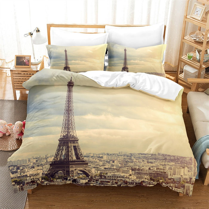 Eiffel Tower Duvet Cover Set