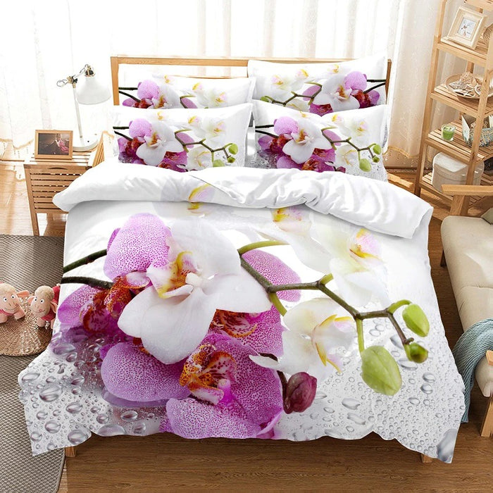 Flower Duvet Cover And Pillowcase Complete Set
