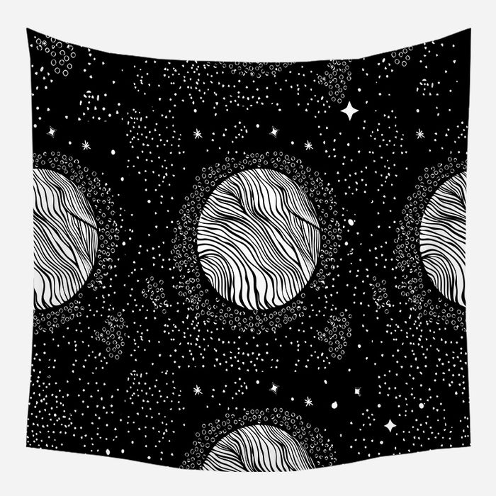 Original Multiple Moon Galaxy Tapestry Wall Hanging Tapis Cloth