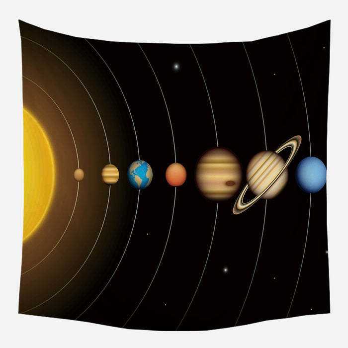 Solar System Tapestry Wall Hanging Tapis Cloth