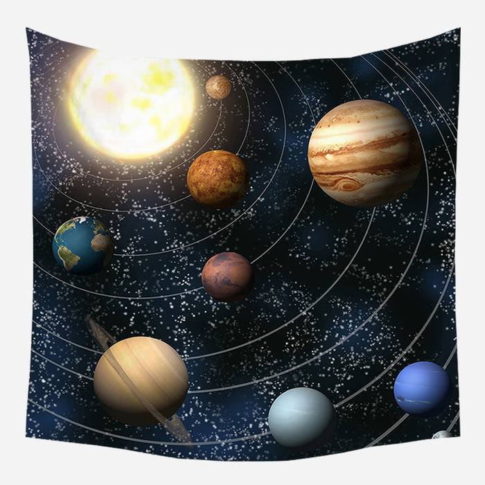 Galaxy's Planets Tapestry Wall Hanging Tapis Cloth