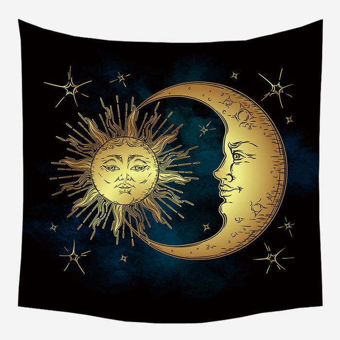 Moon On Sun Tapestry Wall Hanging Tapis Cloth