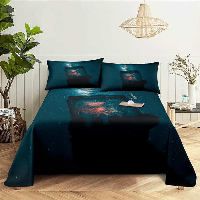 Starry Sky Flat Bed Bedding Set
