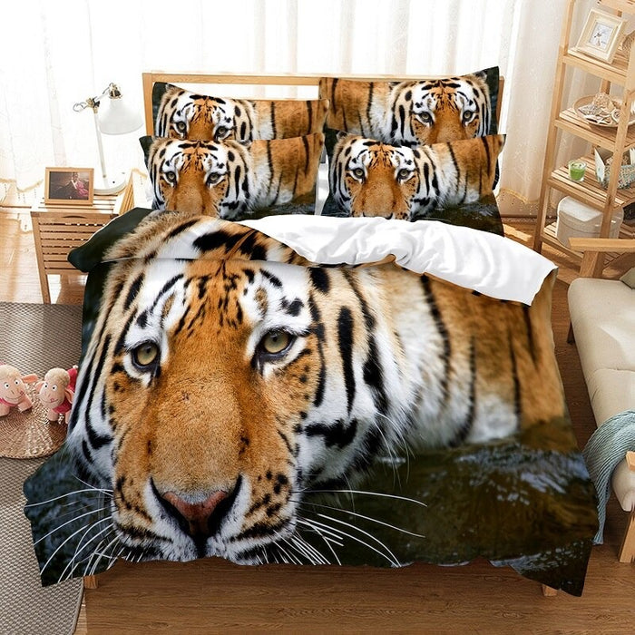 Real Tiger Digital Print Duvet Set