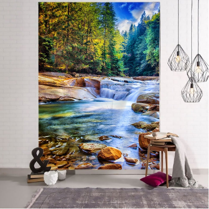 Corridor Landscape Scenery Tapestry Wall Hanging Tapis Cloth