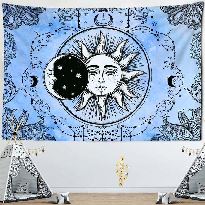 Sun Moon Witchcraft Tapestry Wall Hanging Tapis Cloth