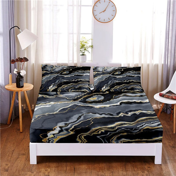 Marble Print Cover Bedding Set