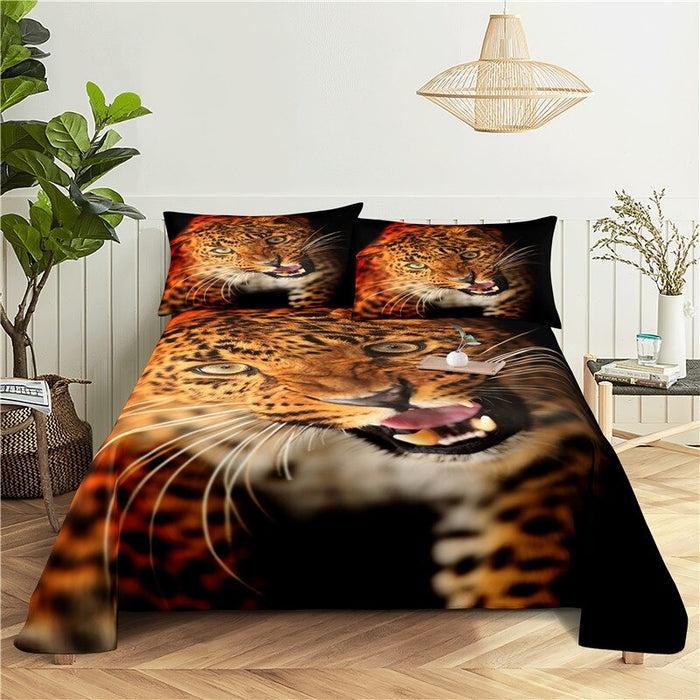 Roaring Leopard Printed Bedding Set