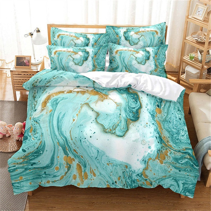 Luxurious Marble Pattern Duvet Cover Comforter Set