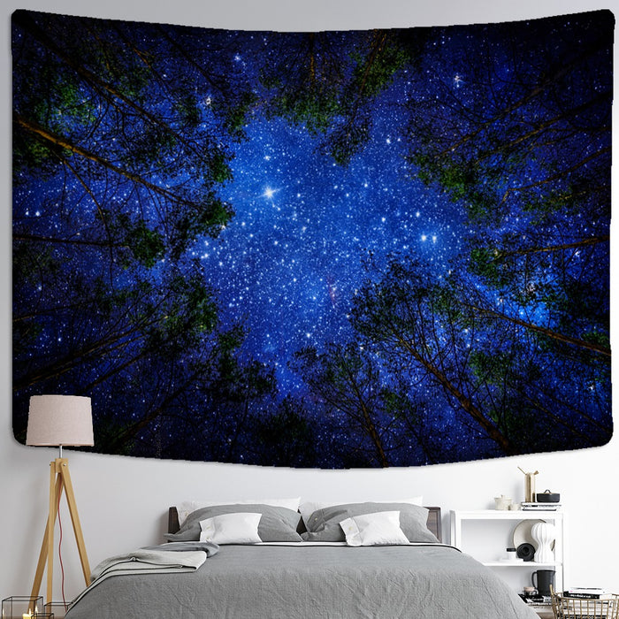 Starry Night View Tapestry Wall Hanging Tapis Cloth