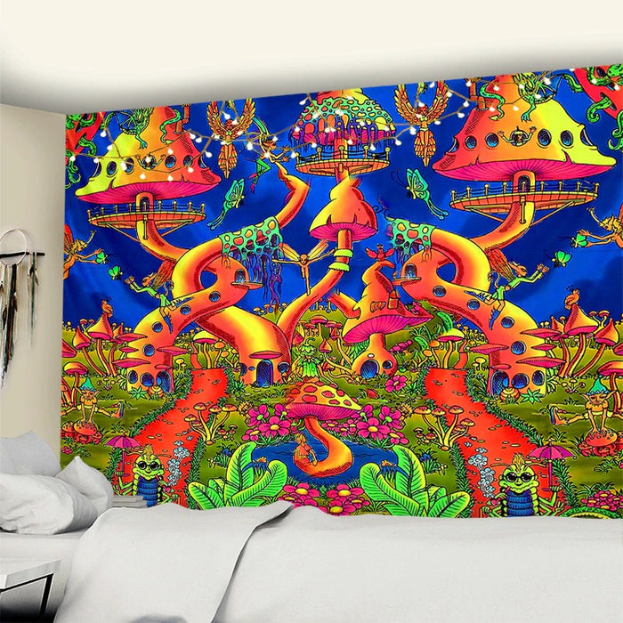Mushroom Tapestry Wall Hanging Tapis Cloth