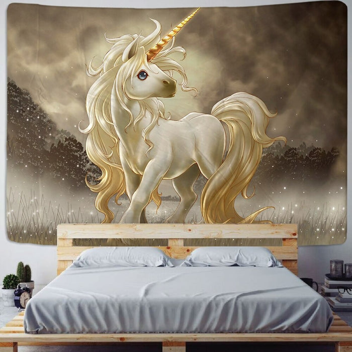 Unicorn Tapestry Wall Hanging Tapis Cloth