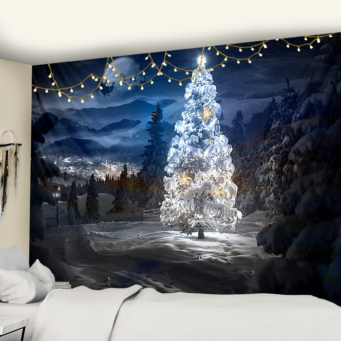 Crystal Christmas Tree Tapestry Wall Hanging Tapis Cloth
