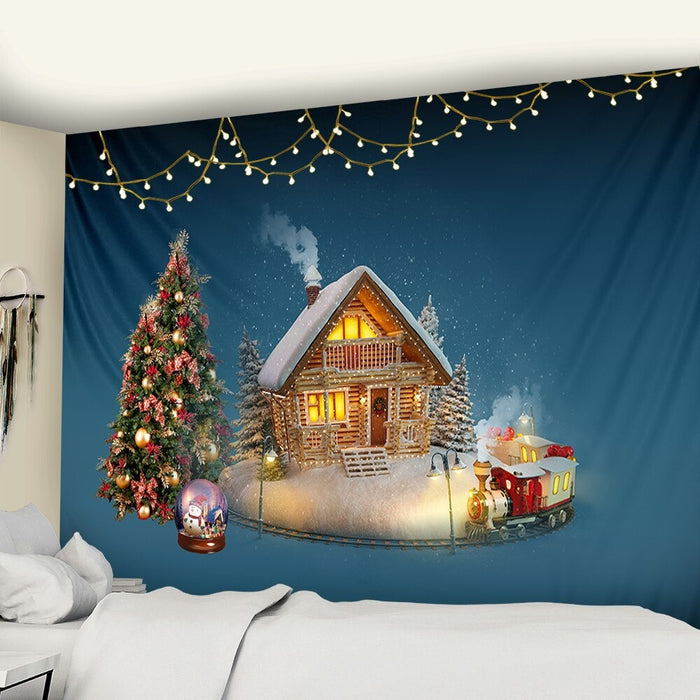Crystal Christmas Tree Tapestry Wall Hanging Tapis Cloth