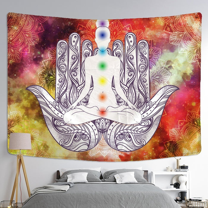 Celestial Mandala Moon-Sun Tapestry Wall Hanging Tapis Cloth