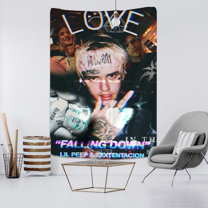 Lil Peep Rapper Tapestry Wall Hanging Tapis Cloth