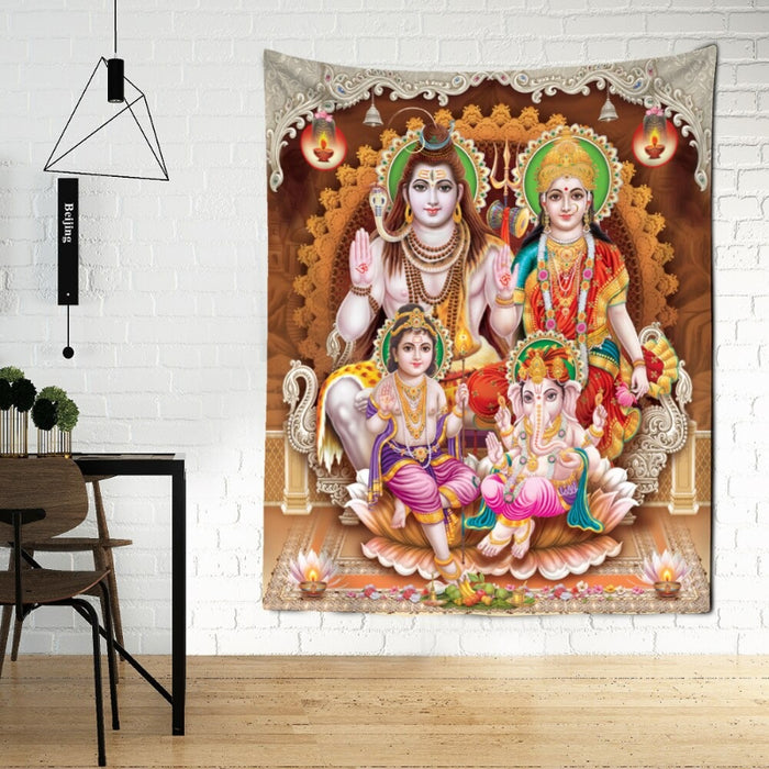 Hindu Gods Tapestry Wall Hanging Tapis Cloth