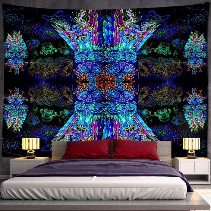 Psychedelic Human Face Tapestry Wall Hanging