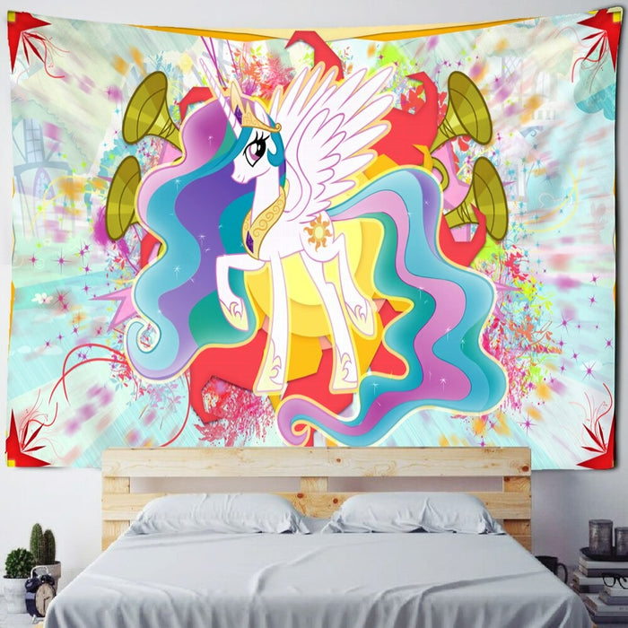 Colorful Unicorn Tapestry Wall Hanging Tapis Cloth