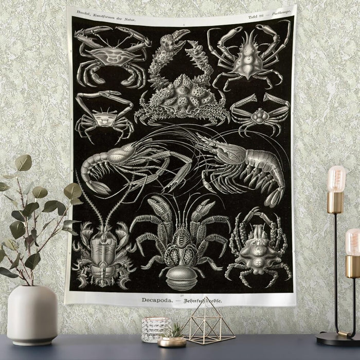 Marine Life Tarot Card Tapestry Wall Hanging Tapis Cloth