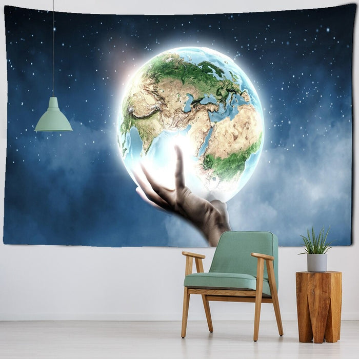 Hold The Earth Tapestry Wall Hanging Tapis Cloth