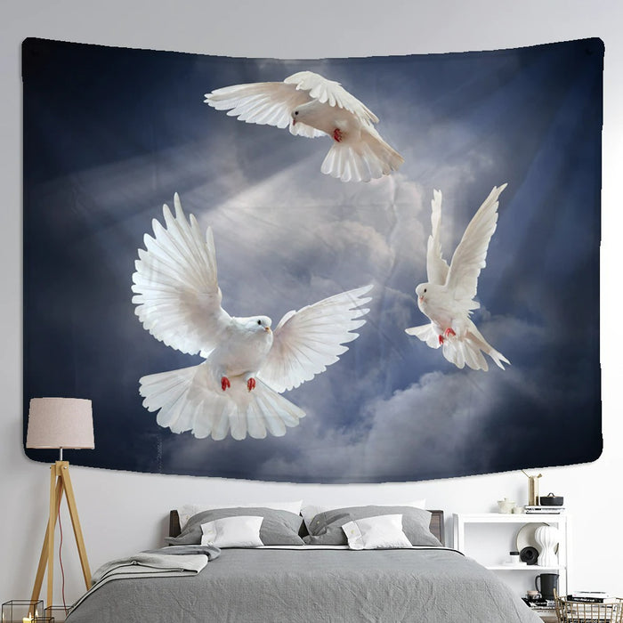 Pigeon Psychedelic Tapestry Wall Hanging Tapis Cloth