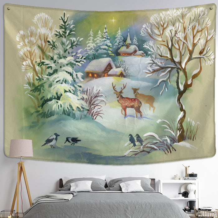 Animal Cartoon Illustration Tapestry Wall Hanging Tapis Cloth