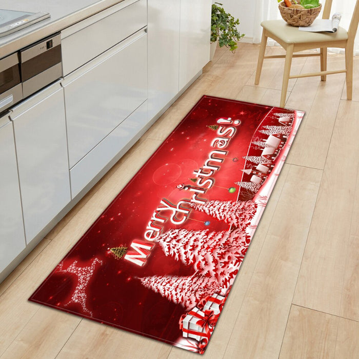 Anti-Skid Long Christmas Decor Printed Floor Mat