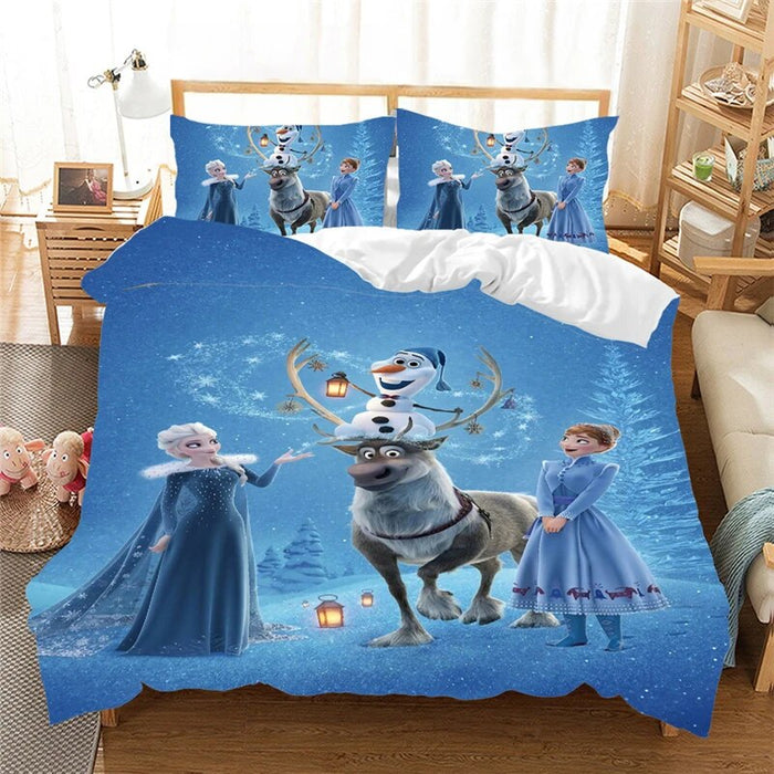 Anna And Elsa Printed Bedding Set