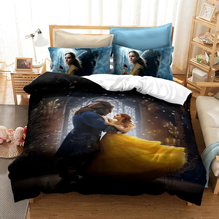 Beauty And Beast Bed Cover Set