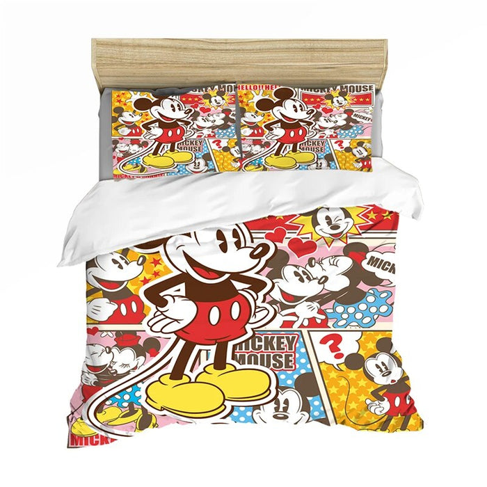 Brushed Mickey And Minnie Bedding Set