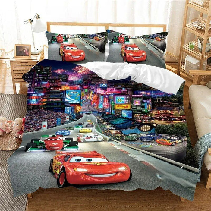 Cars Printed Duvet Covers With Pillowcase