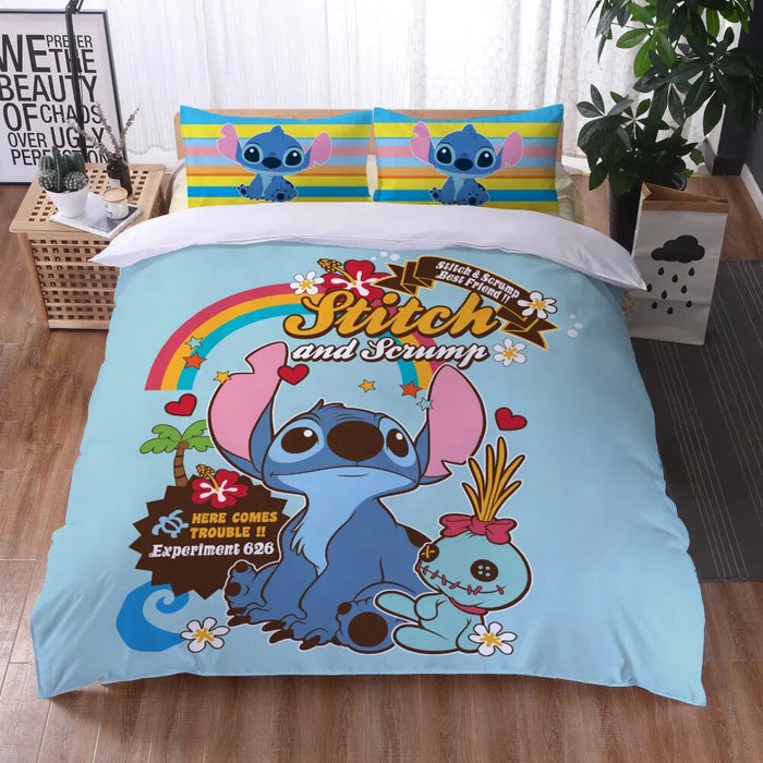 Cartoony Printed Elegant Bedding Set